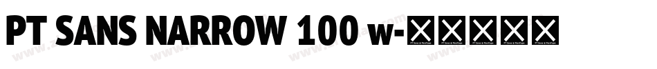 PT SANS NARROW 100 w字体转换